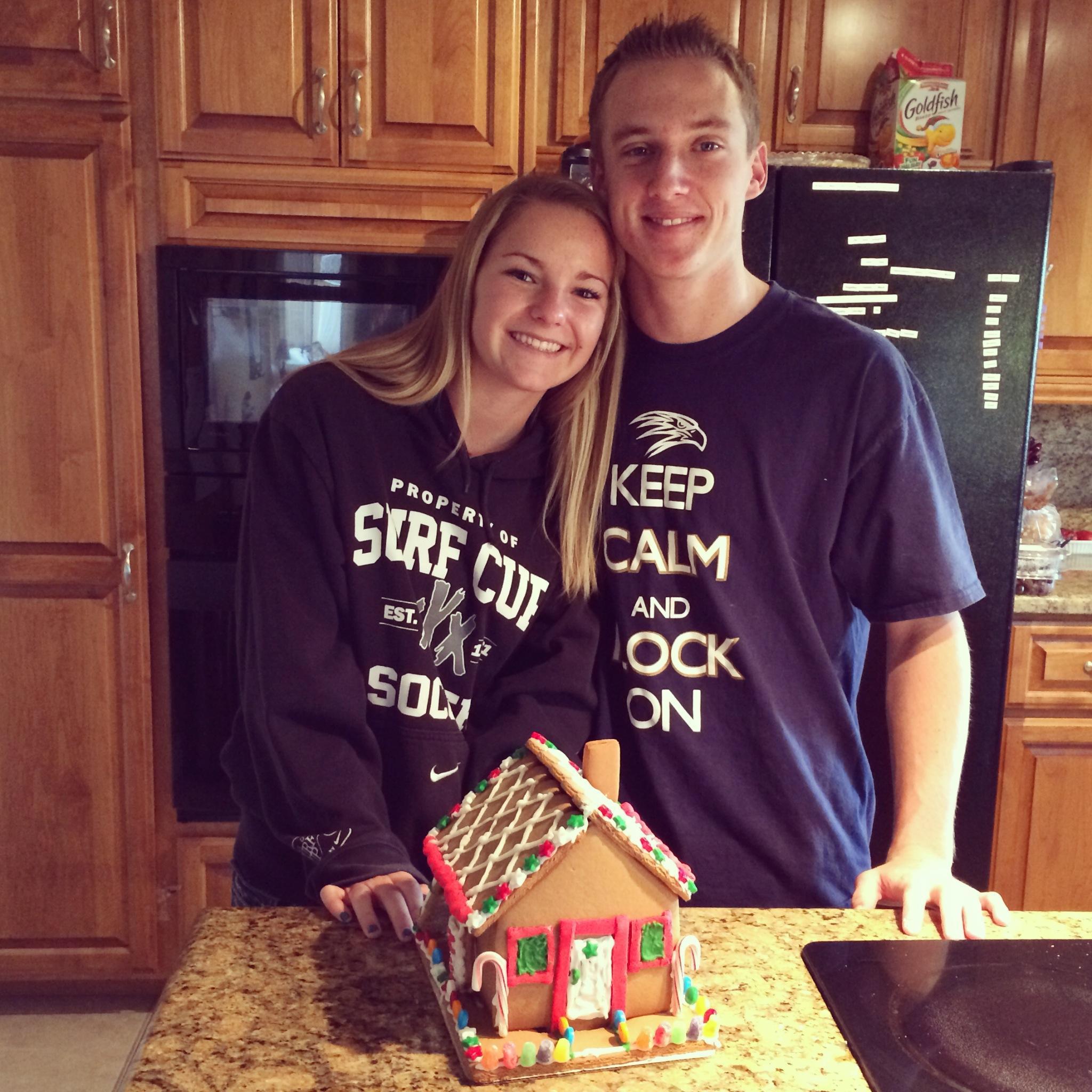 Our first and only gingerbread house.