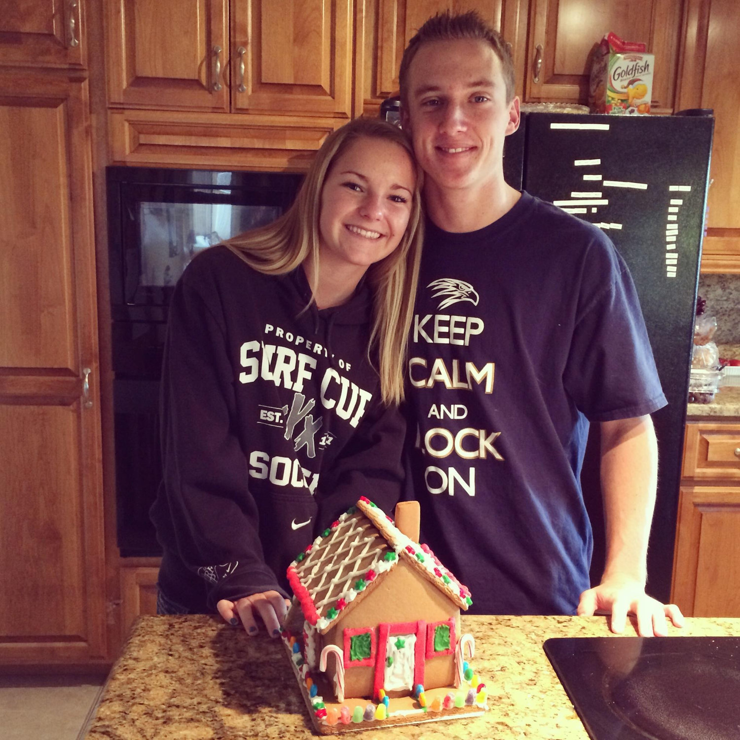 Our first and only gingerbread house.