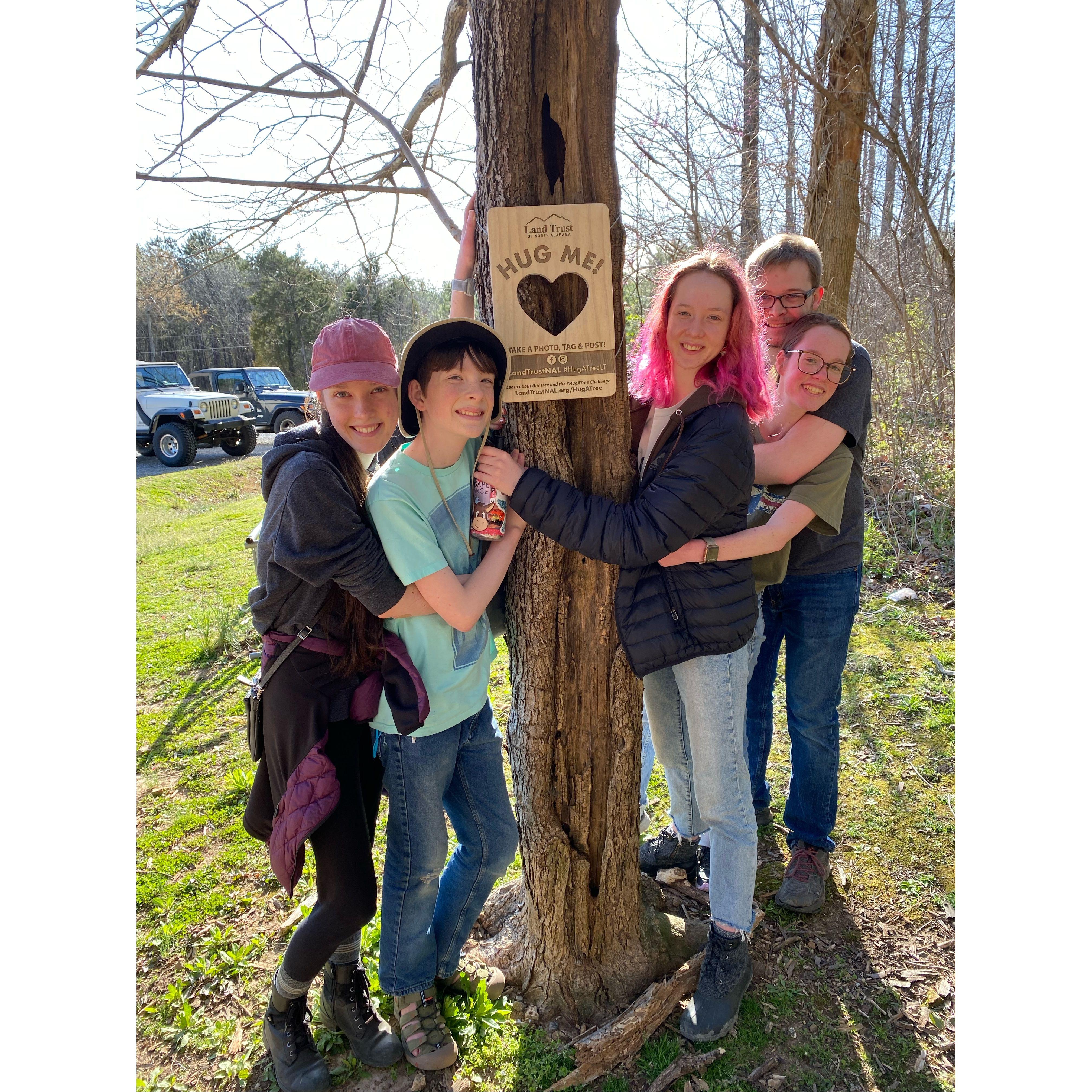 March 2022: Hiking with Craddock family over Spring Break