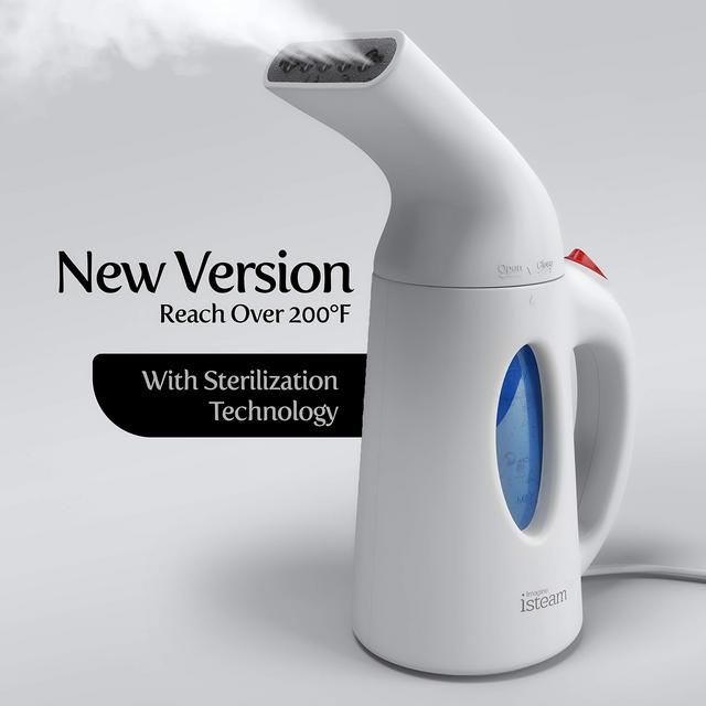 iSteam Steamer for Clothes [Home Steam Cleaner] Powerful Travel Steamer 7-in-1. Handheld Garment Steamer, Wrinkle Remover. Portable Fabric Steam Iron. Clothing Accessory for USA 110-120v [H106]