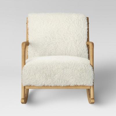 Esters Wood Arm Chair Sherpa White - Project 62™