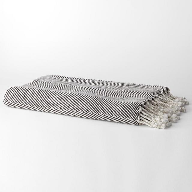 Cotton Herringbone Oversized Throw
