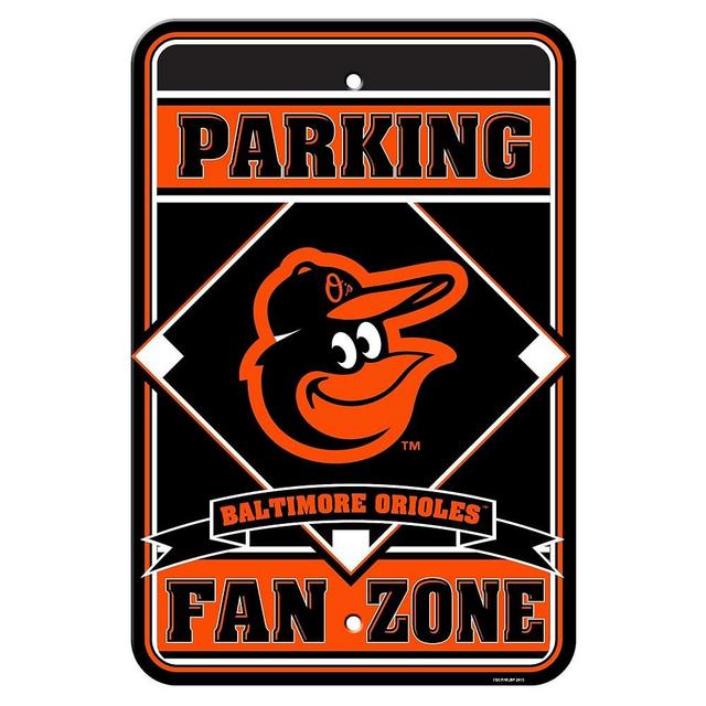 MLB Baltimore Orioles Plastic Parking Sign, Orange & black,
