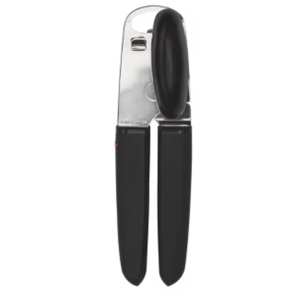 OXO Soft Handled Can Opener: Good Grips, Stainless Steel, Manual, Soft-Grip Handle, Hand Wash, Freestanding, Black