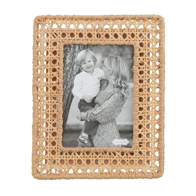 Mud Pie Large Woven Cane Frame; 10" X 8"