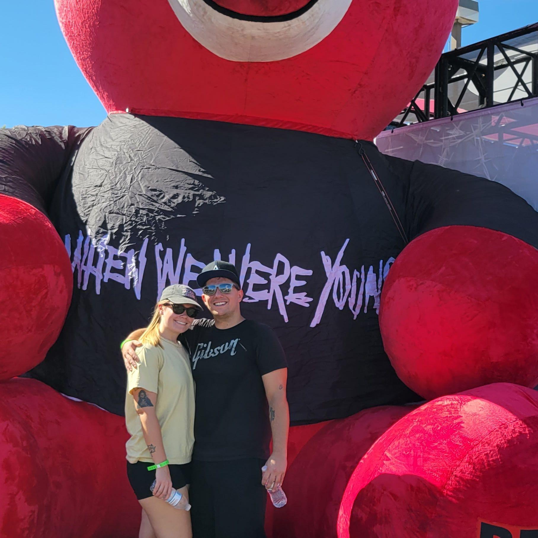 Our first music festival together - When We Were Young