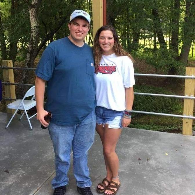 One of our first pictures together but we weren't officially dating yet. Enjoyed lots of bluegrass music that day.