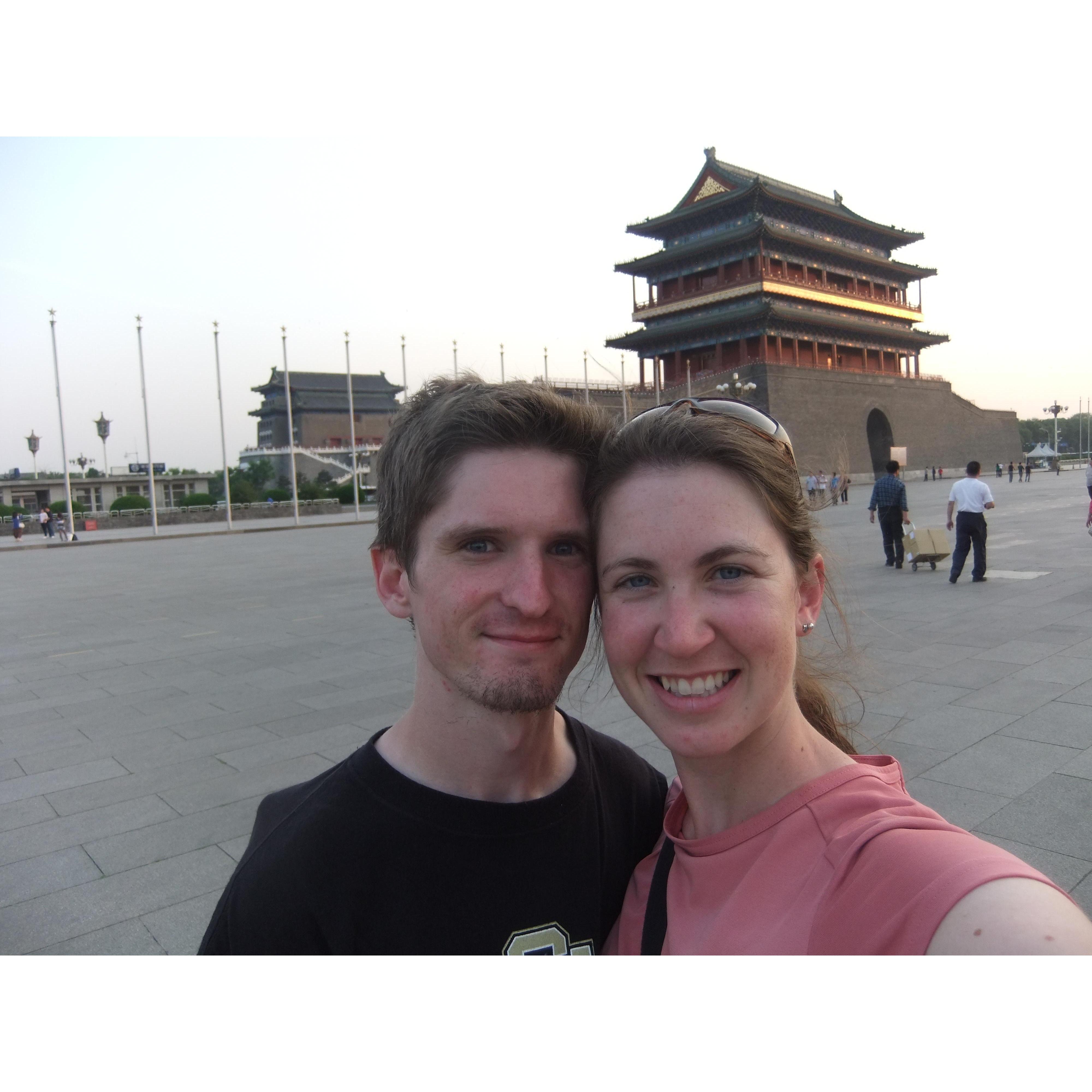 Our first international trip together!  The Forbidden City, Beijing, China 2012