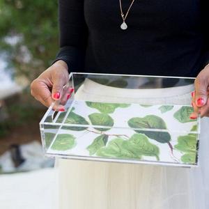 KhristianAHowell - FIG LIFE acrylic tray springy fig leaf graphic