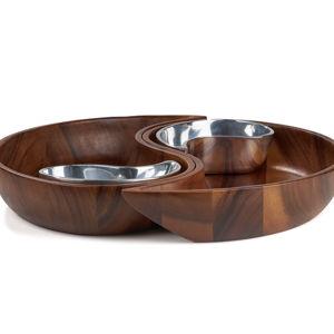 Nambe Yin Yang Chip & Dip