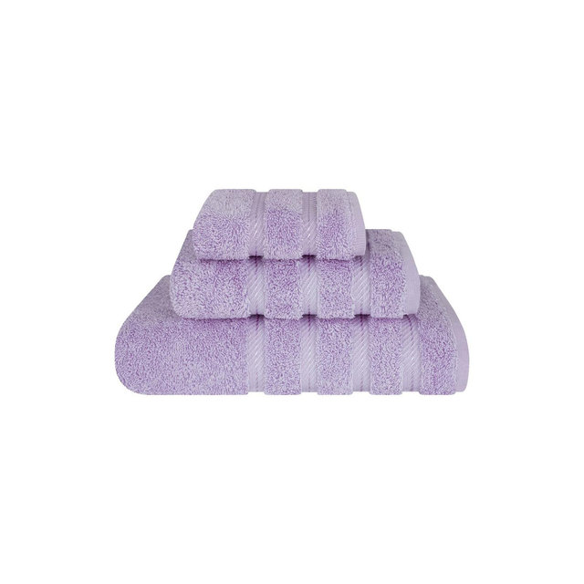 American Soft Linen 3 Piece Towel Set, 100% Cotton Bath Towels for Bathroom, Lilac