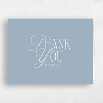 Powder Blue Wedding Thank You - Thisbe Landscape