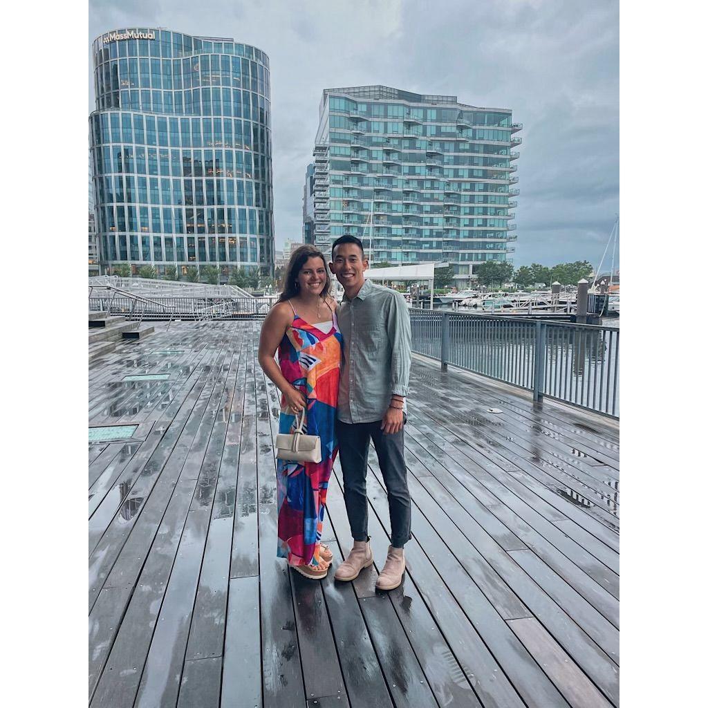 Tori's first trip to Boston! Right before some drinks in the Seaport