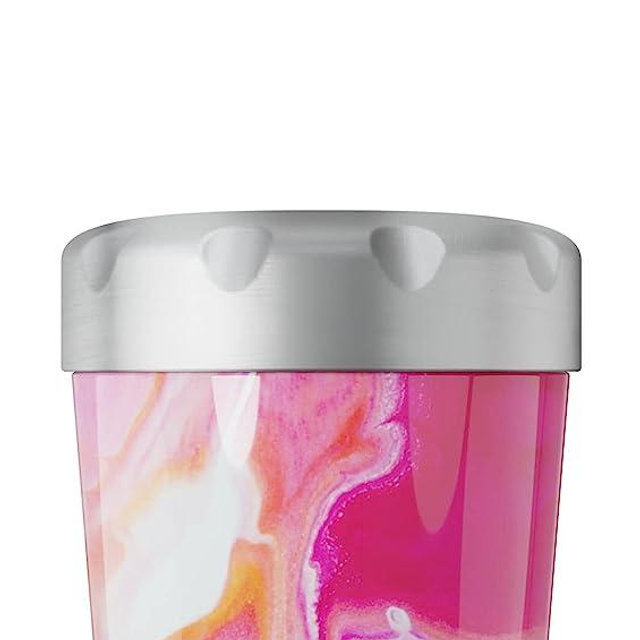 S'well Stainless Steel Ice Cream Pint Cooler 16 ounces Triple Layered Vacuum Insulated Keeps Ice Cream Frozen for Hours Ice Cream Pint Cooler, 1 Count (Pack of 1), Rose Agate