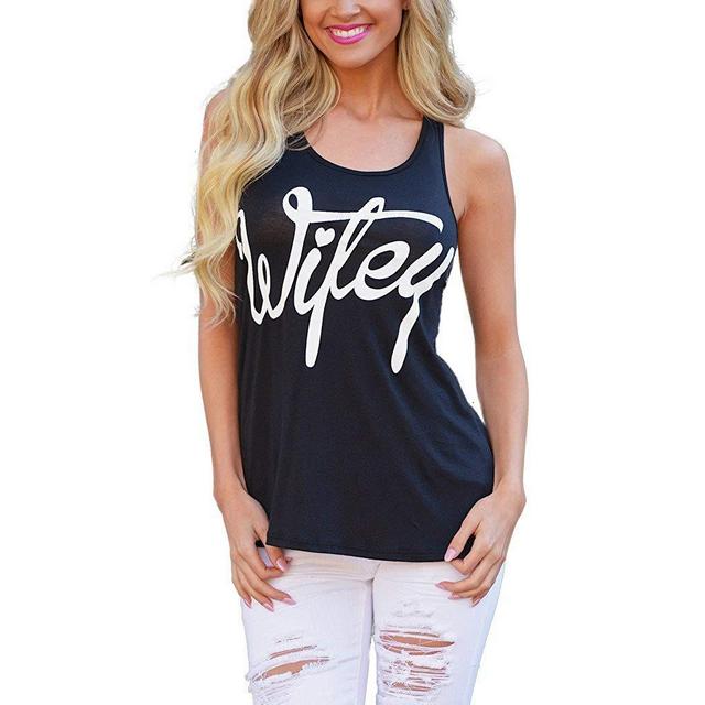 Mansy Women's Letter printed Wifey Tank Top
