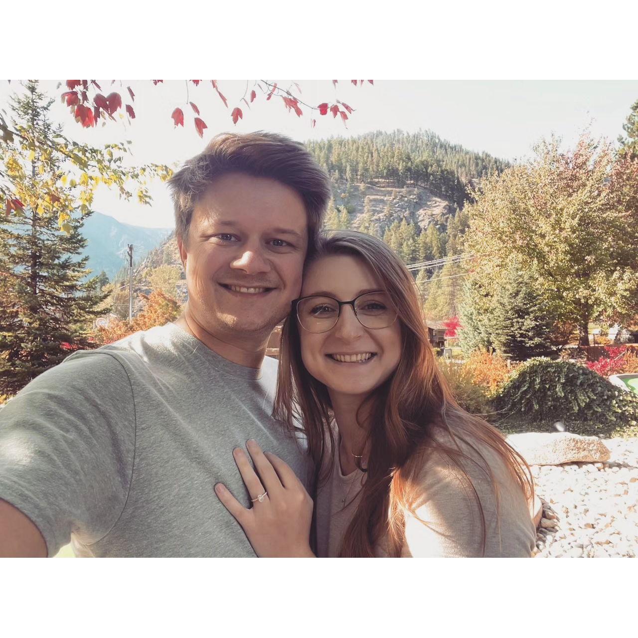 Mini golf in Leavenworth after proposal.