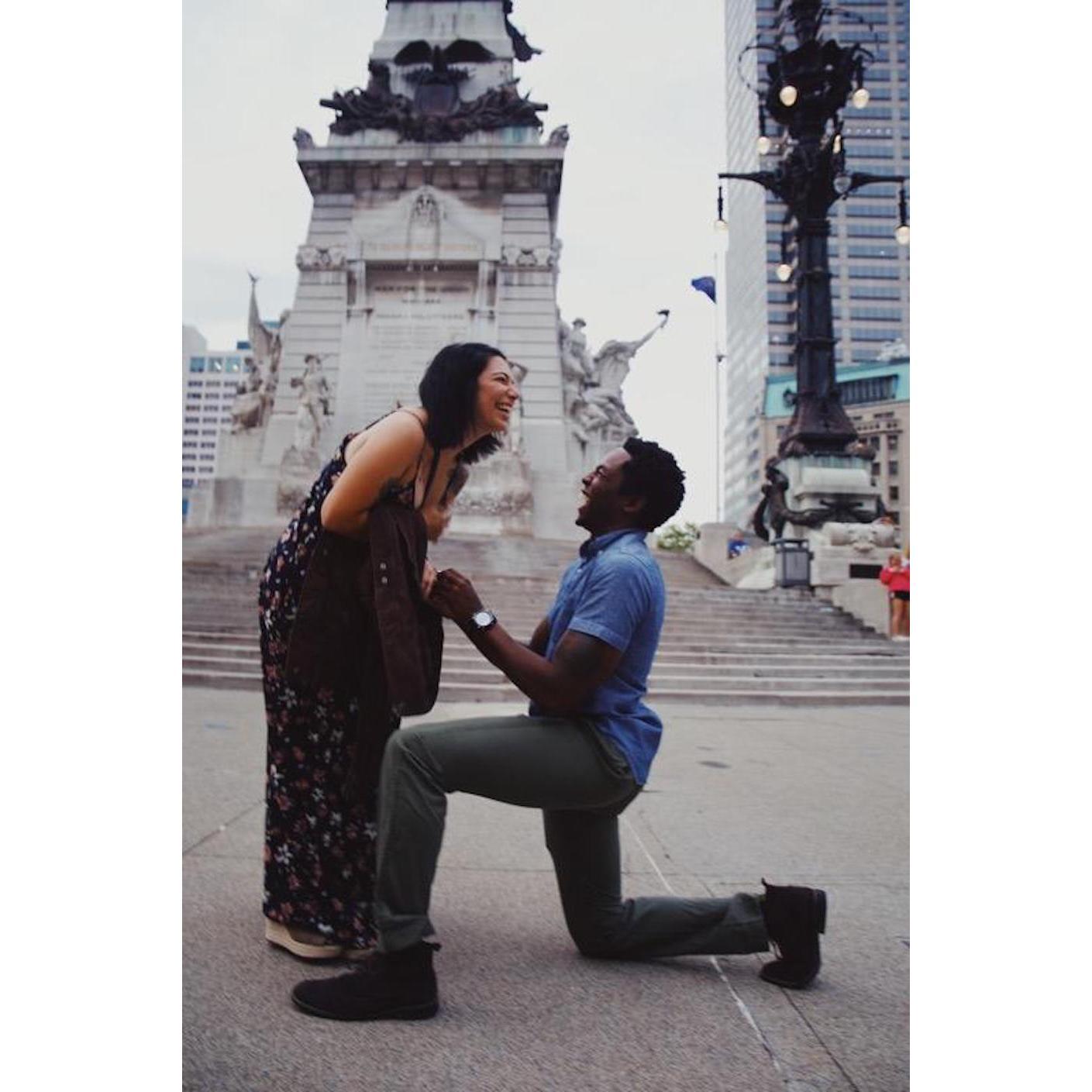 When Matt popped the question in September 2019 at our favorite place in Indianapolis!