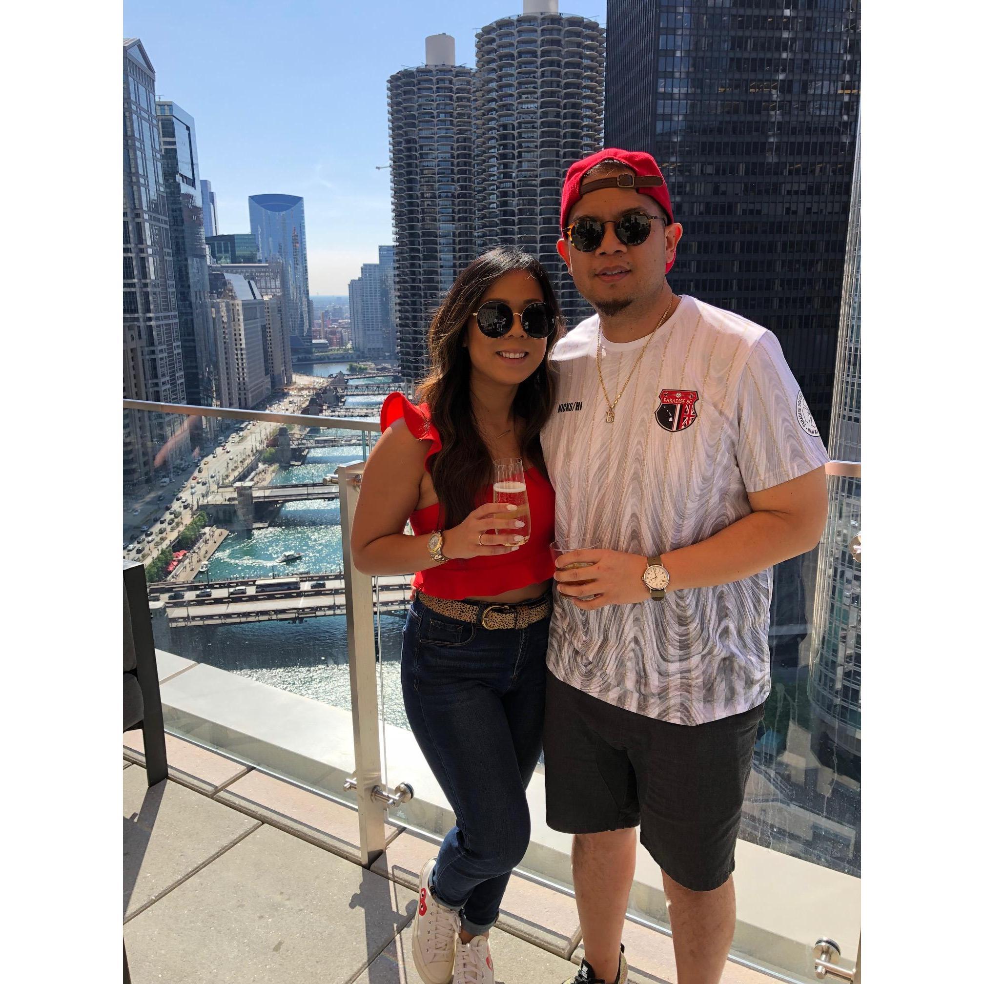 Visiting the proposal spot and celebrating love