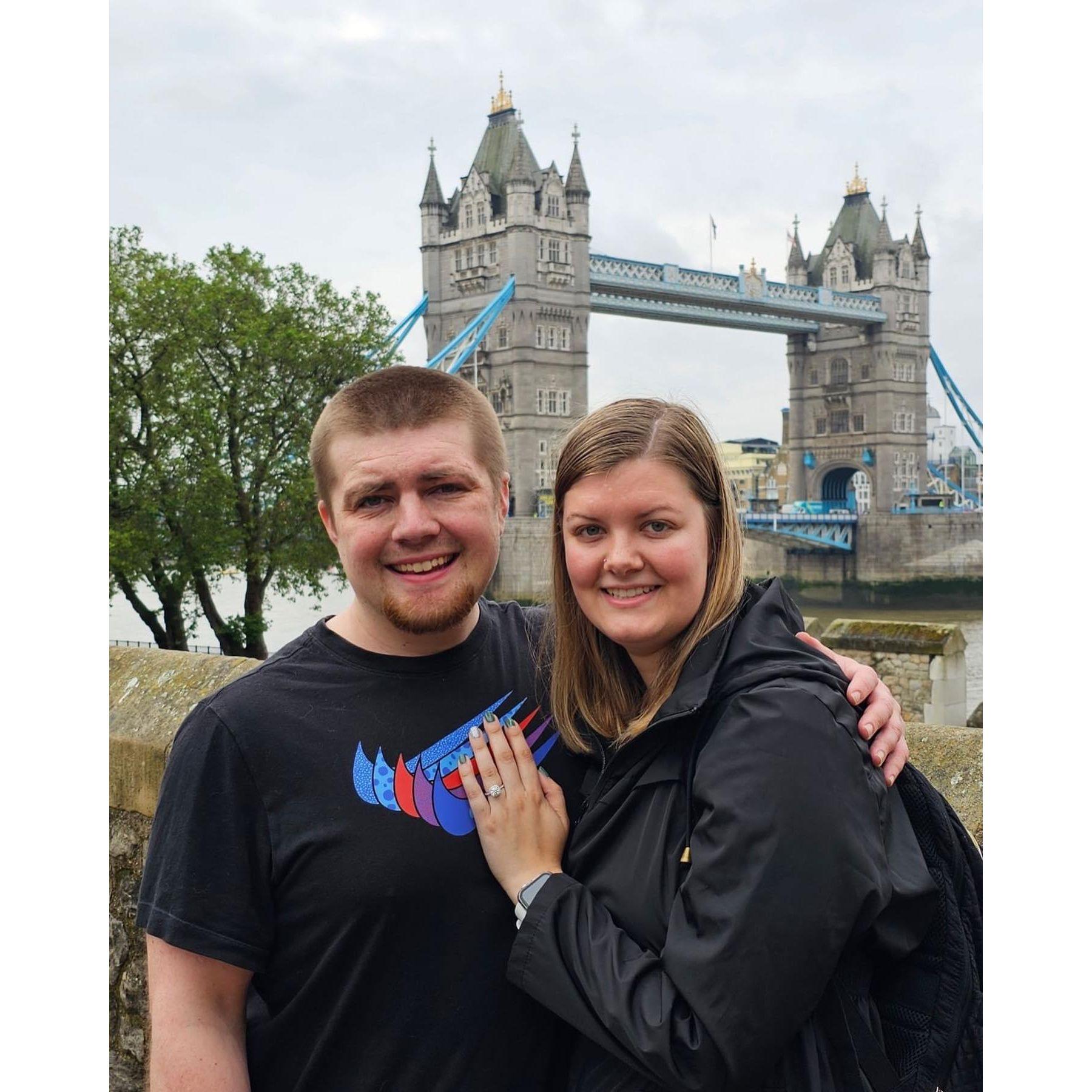 Family trip to London. This was taken in front of the Tower Bridge