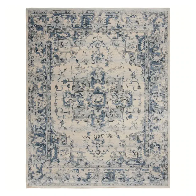 Charleston CHL411 Loomed Indoor Area Rug - Ivory/Navy - 9'x12' - Safavieh