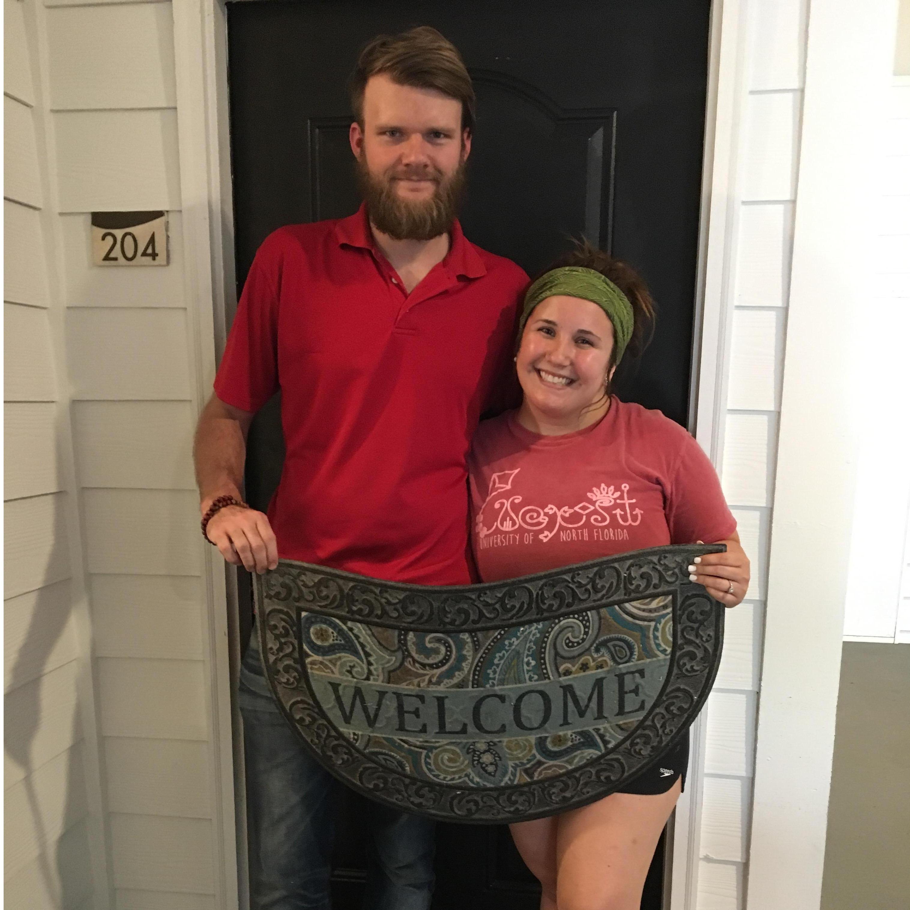 Moving out of our first apartment together. Ken looks so thrilled ... (exhausted, it was a long day)