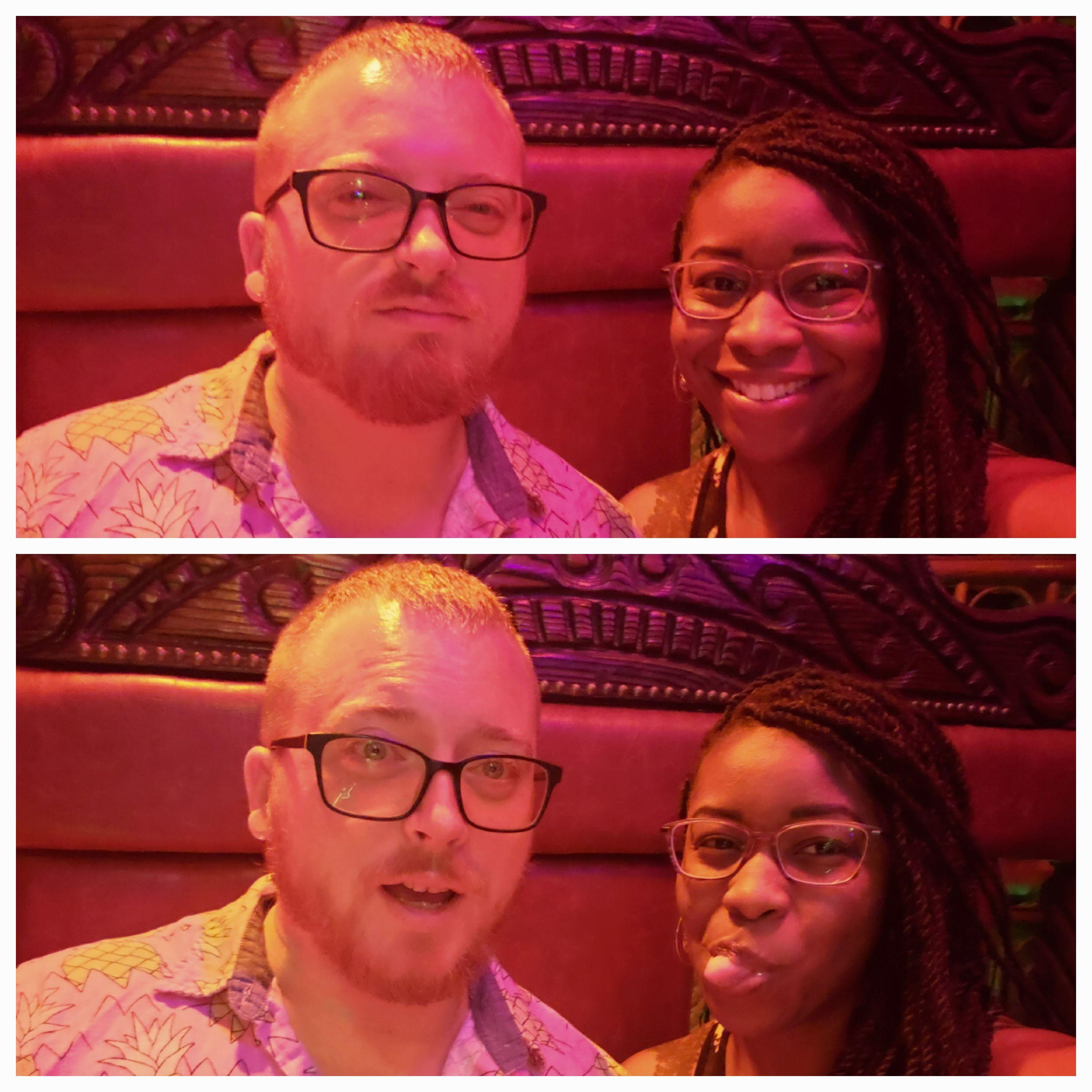 Being silly on date night :)