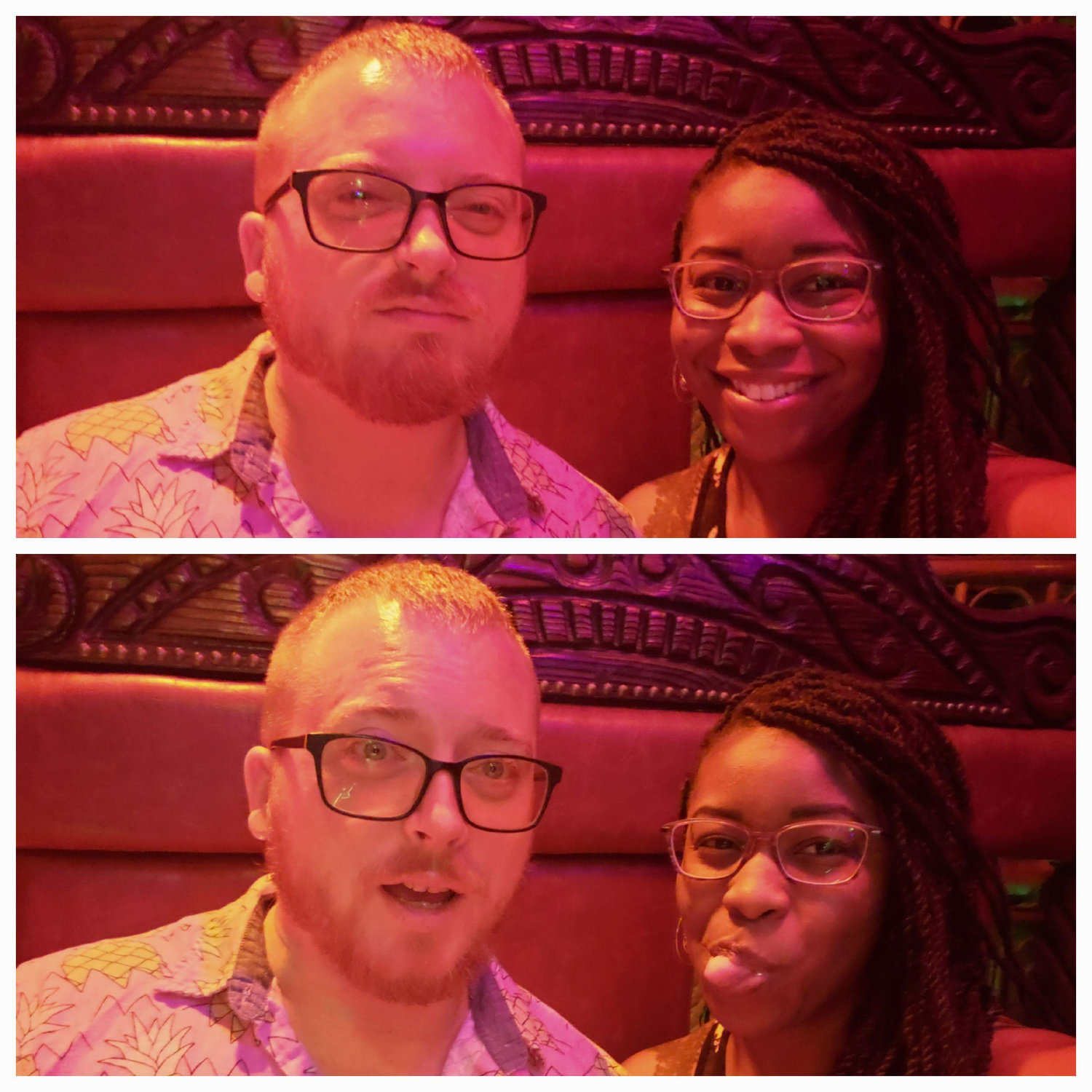 Being silly on date night :)