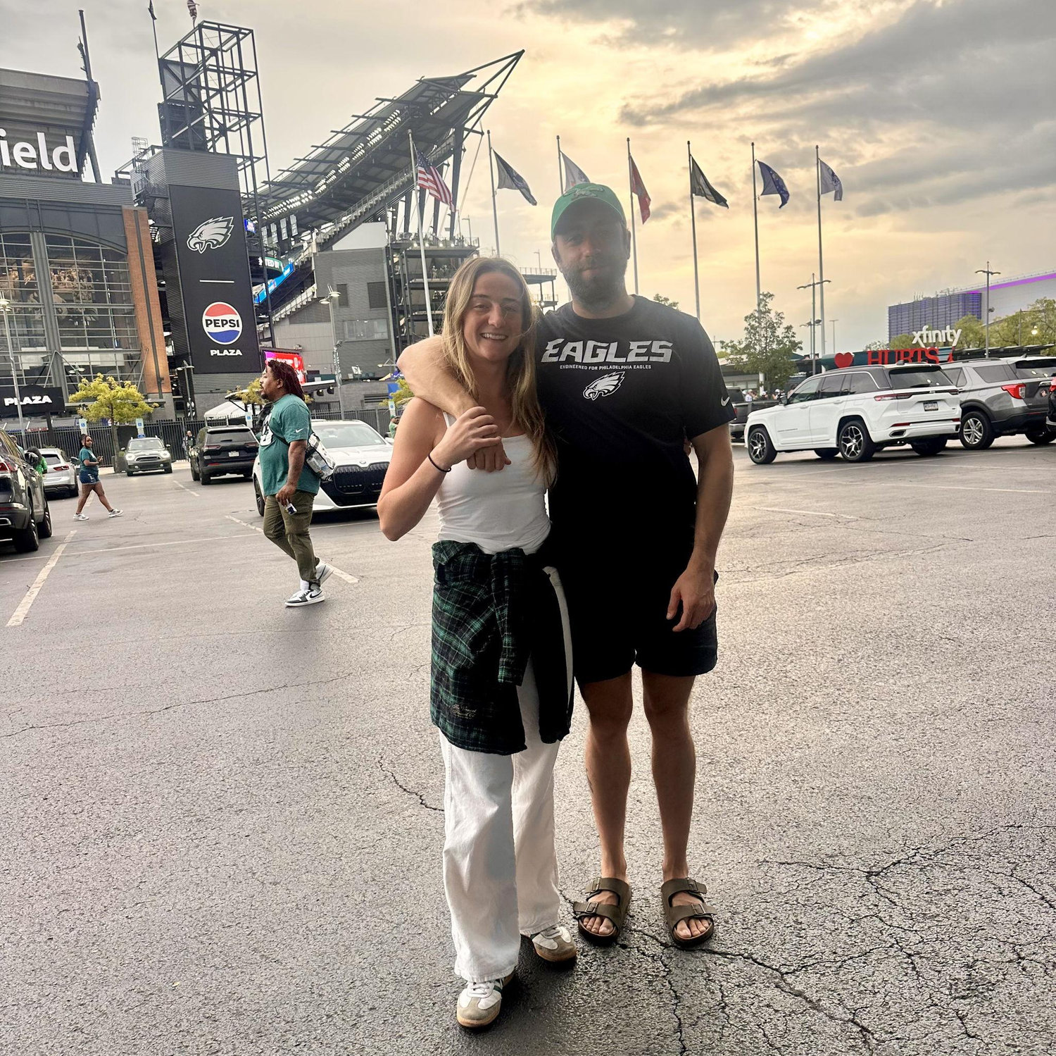 Enzo's first American Football game.