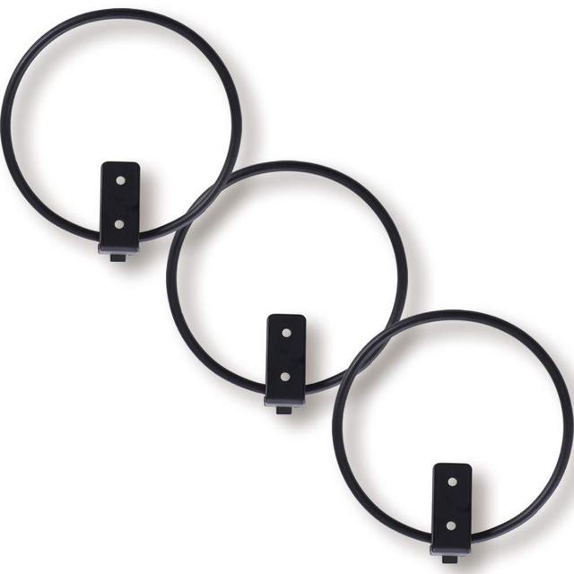 ORZ 6 Inch Wall Planter Holder, Set of 3 Pot Wall Mounted Metal Plant Hanger, Collapsible Bracket, Iron Black