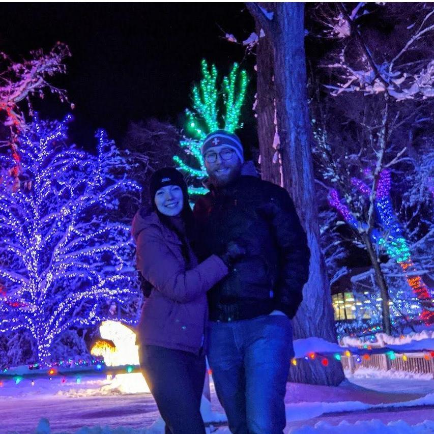 One of our first dates. Very cold.