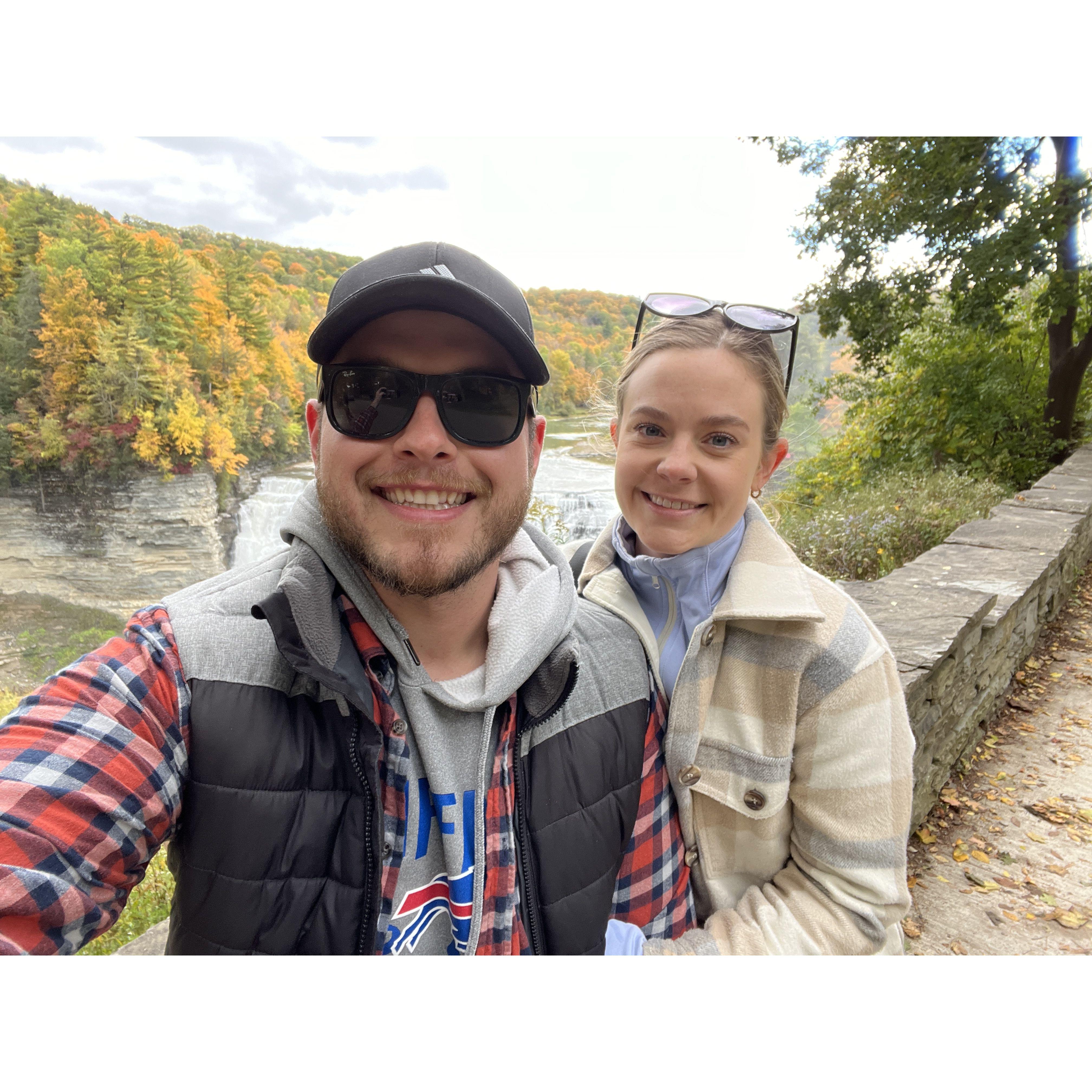 Hiking together at Letchworth State Park