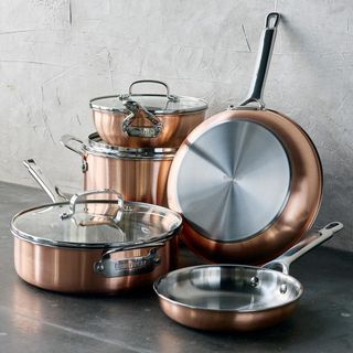 Bobby Flay Copper Clad 8-Piece Cookware Set