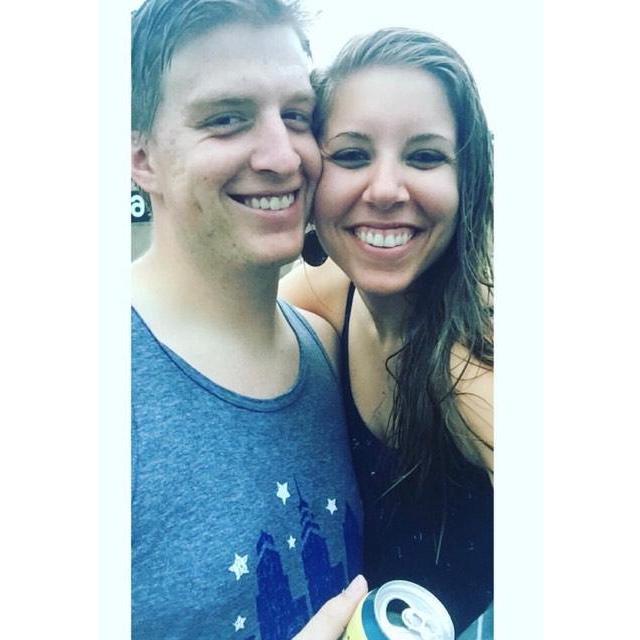 Our first photo together! We got caught in a rainstorm at a Luke Bryan concert. July 2016
