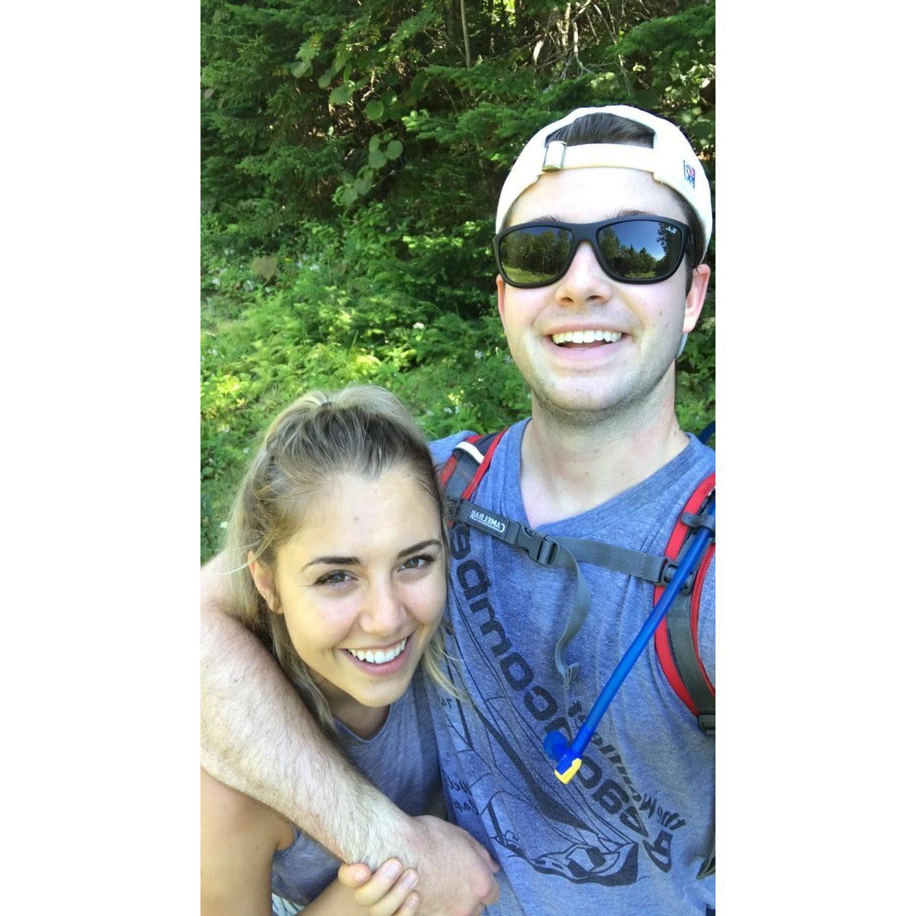 Julia & Zack hiking Mount Mansfield (Stowe, VT 2017)