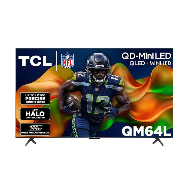 TCL Amazon Exclusive 65 Inch Class QM64L Series | Mini LED QLED 4K HDR Smart Fire TV | 65QM64L, 2026 Model | 120Hz-144Hz High Brightness, Dolby Atmos, Alexa+ Voice Remote AI Streaming Television