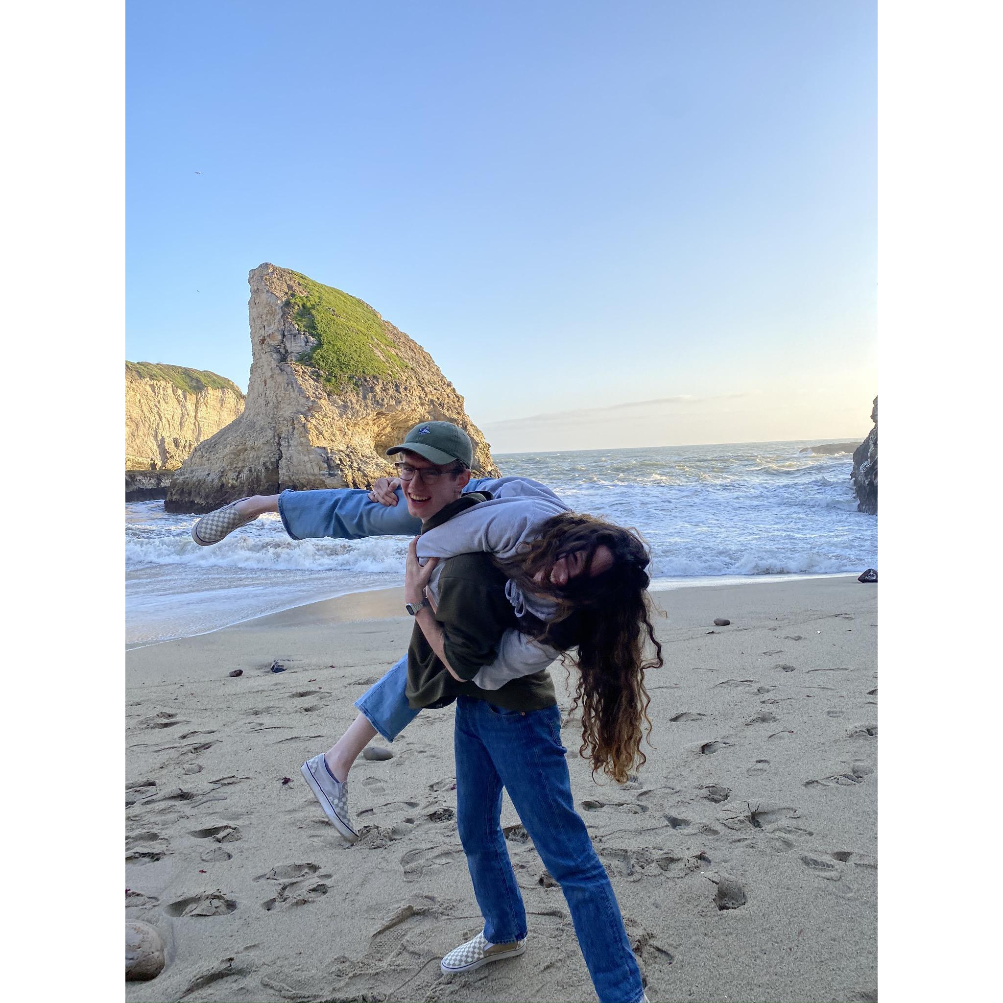 Visited Shark fin cove on our trip to Santa Cruz where we would later get engaged!