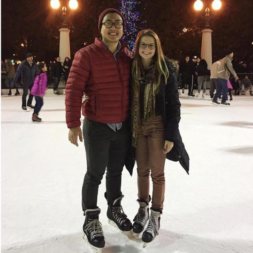 2016 - ice skating in Millennium Park