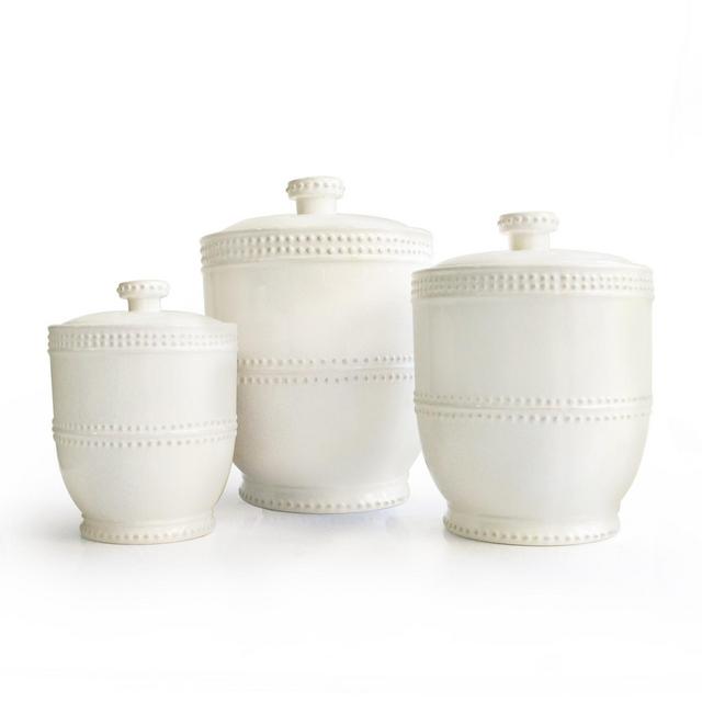 American Atelier Bianca Bead Canister, Set of 3