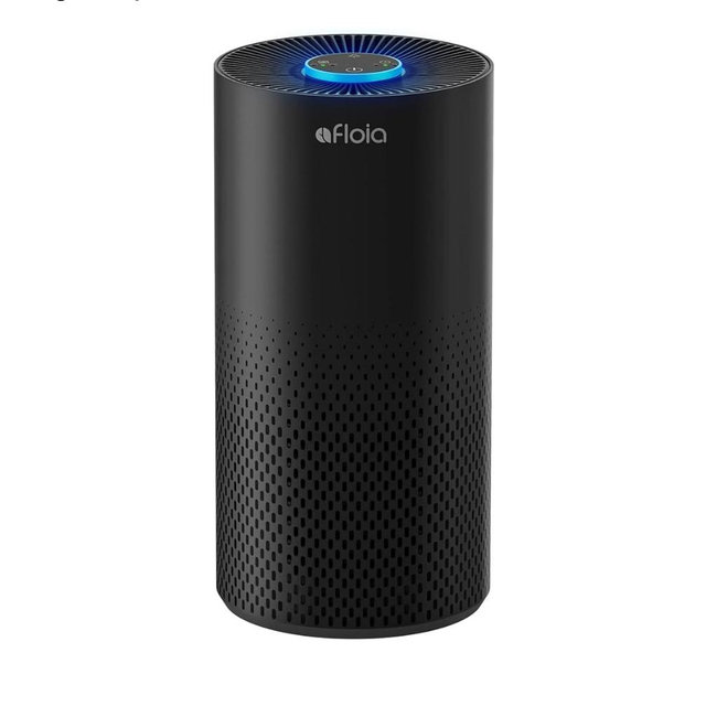 Afloia Air Purifiers for Home Large Room Up to 1076 Ft², 3-Stage Filter Air Purifiers for Bedroom 22 dB, Air Purifiers for Pets Dust Dander Mold Pollen Odor Smoke, Kilo Black, 7 Colors Light