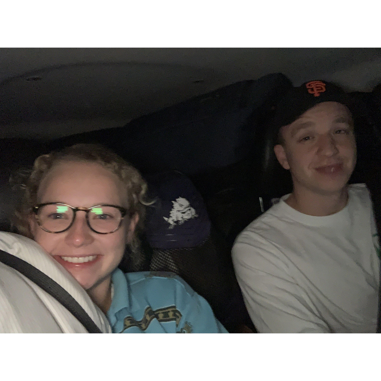 Skyler driving Courtney in her move from Austin, Texas to Tahoe, California