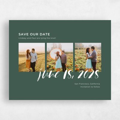 Forest, Green Wedding Save the Date - Lyons Photo