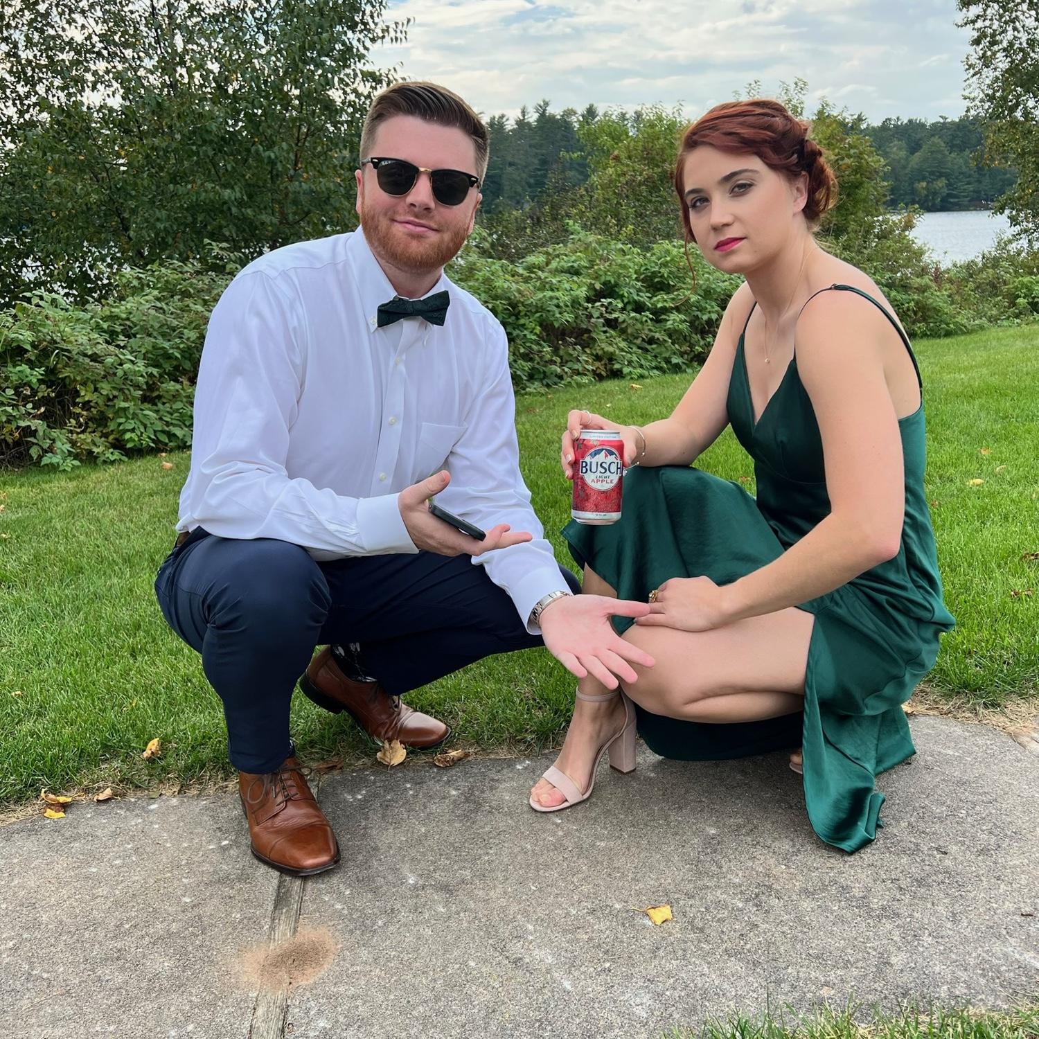 This is Drew's favorite picture of us so it had to be included. It has been his phone background for 3 years running now.