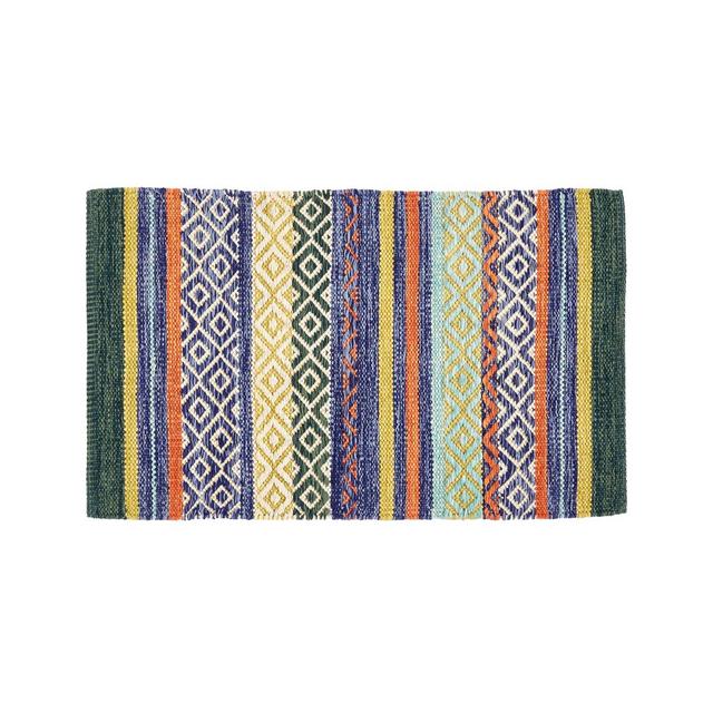 Yumi Blue Multi-Color Rag Rug 2'x3'