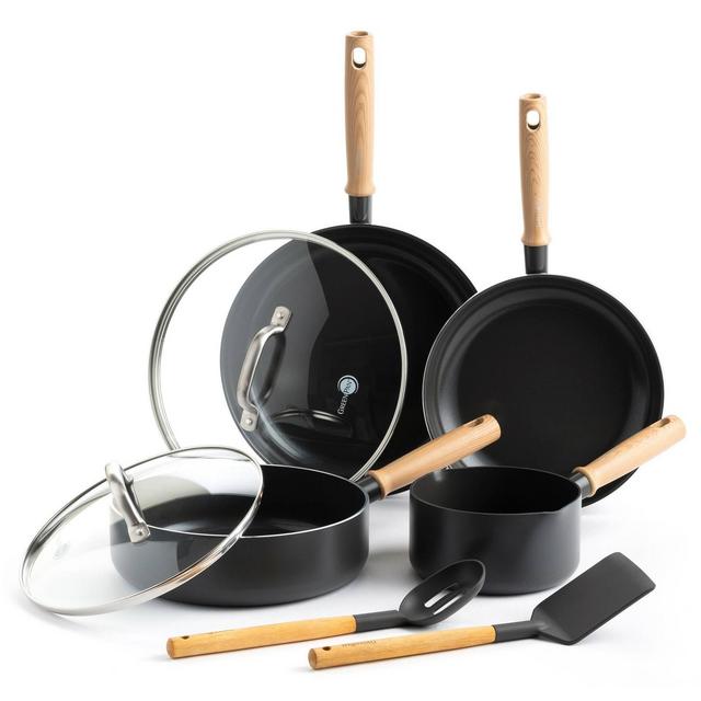 GreenPan Hudson 8pc Vintage Ceramic Nonstick Cookware Set Black