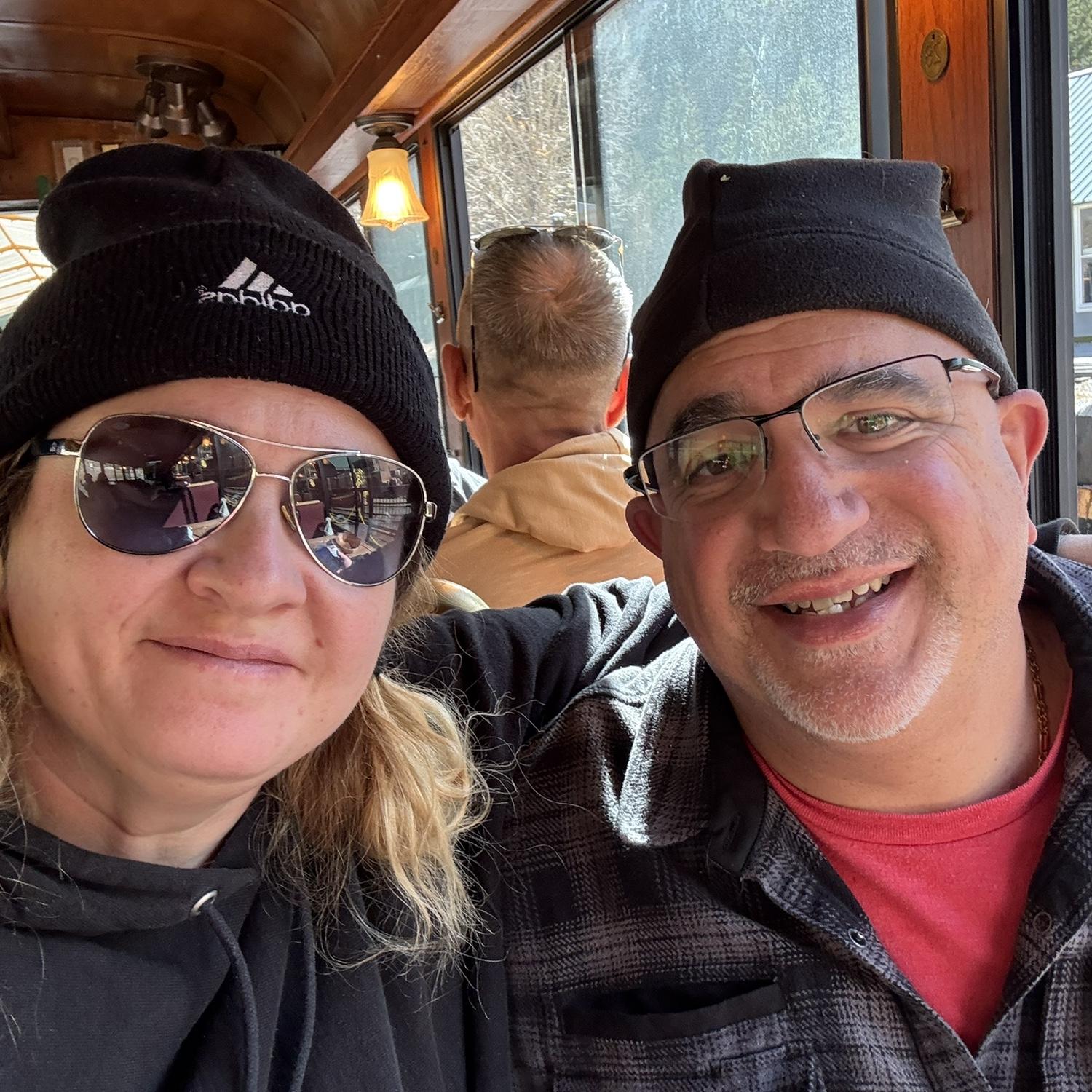 Riding the Georgetown Loop.