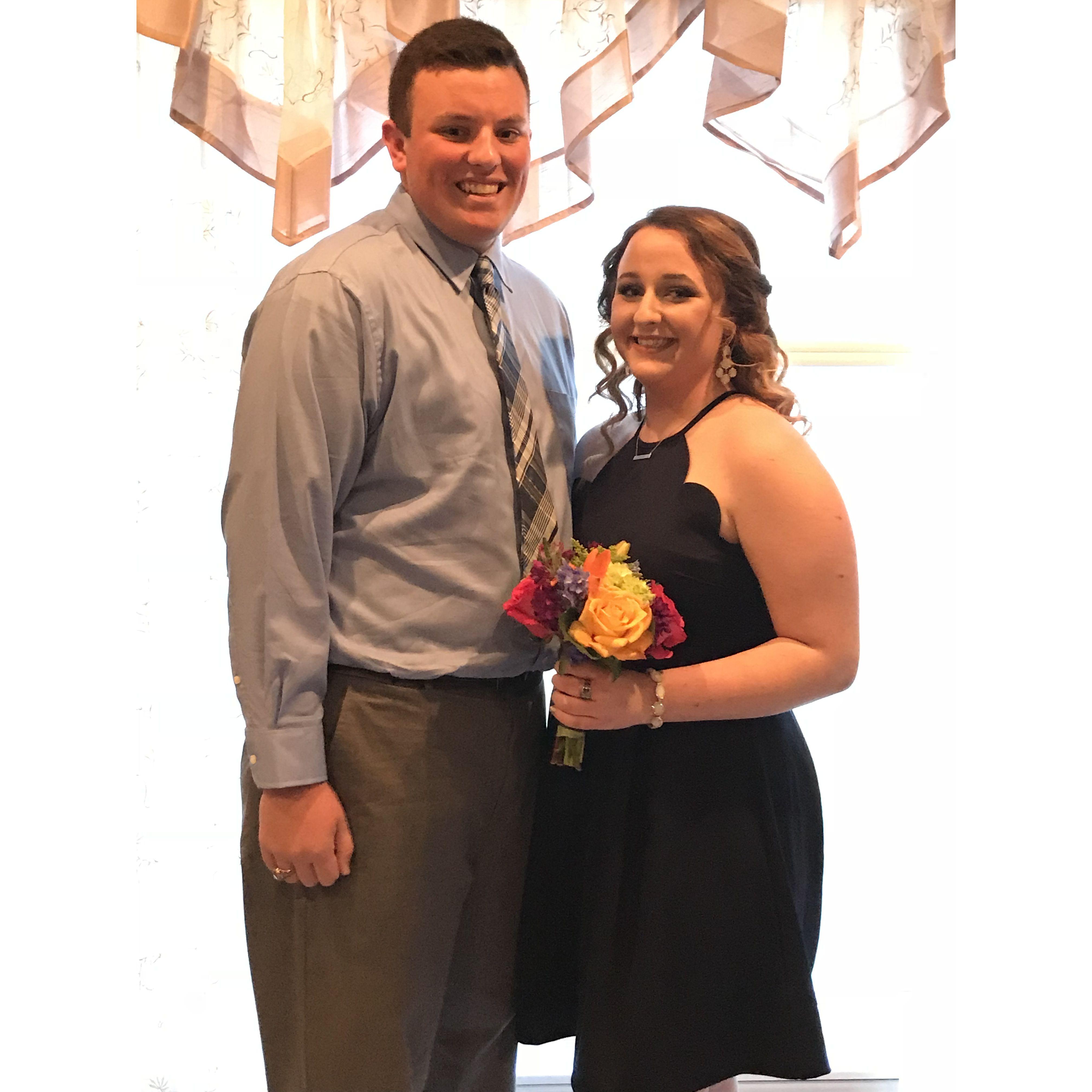 Before prom Catherine asked Andrew to go to the Sadies dance with a box of dunkin donuts that said "please donut say no! Sadies?"