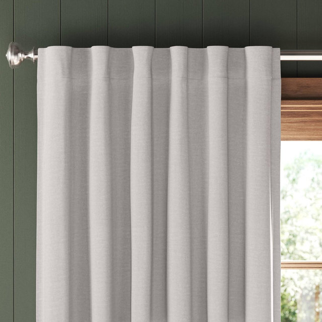 1pc 84"x50" Velvet Blackout Window Curtain Panel Silver - Threshold™