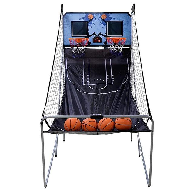 Saturnpower Shot Creator Indoor Basketball Arcade Game Foldable Electronic Double Shootout Sport Game Official Home Dual Shot Basketball 2 Player with 4 Balls