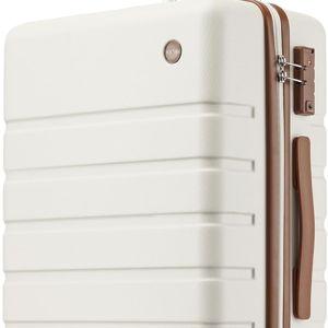 Carry on Luggage Suitcase, 22x14x9 Airline Approved 20 Inch Hardside Carry-on Luggage with Spinner Wheels, Hard Shell Luggage with TSA Lock, Hard Case Small Travel Suitcase (White, 20-Inch)