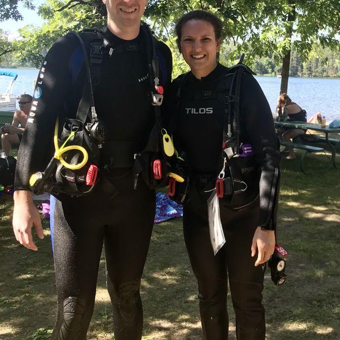 Scuba at Square Lake in Stillwater.